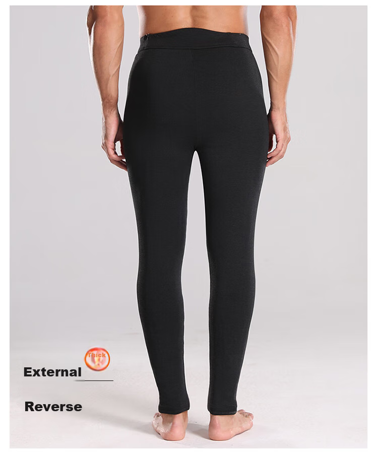 LangSha Wool Pants, Warm Men's Thick Fleece-Lined Knee Protection, High Elasticity, for Middle-Aged And Elderly, Northeast Cold-Proof Cotton Pants for Outdoor Wear in Winter 21