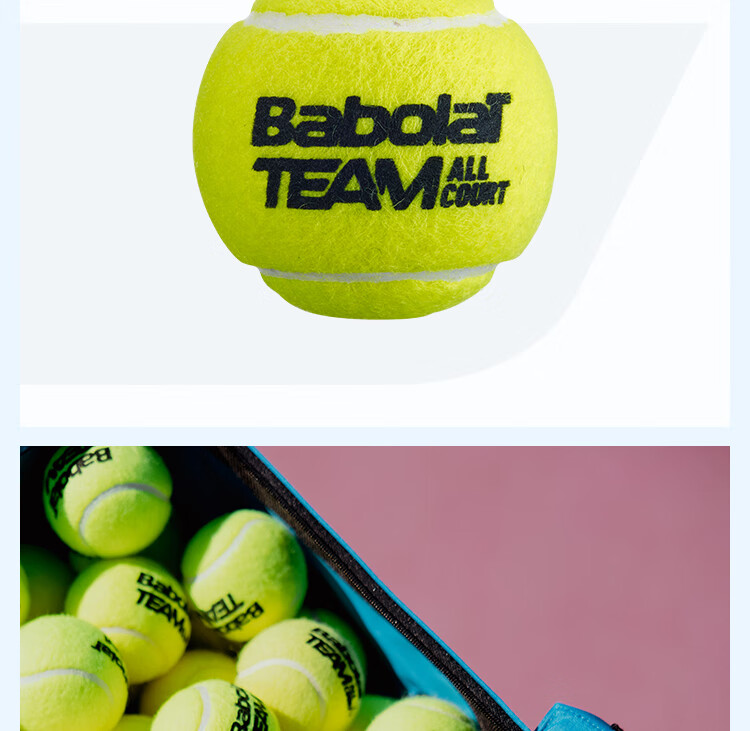 Babolat TEAM AC Series Competition Balls, Babolat Tennis Balls, Pack of Three 10