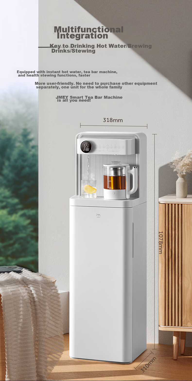 JMEY Instant Hot Water Dispenser, High-End Smart Tea Bar Machine for Home Use, Direct Drinking Machine, Bottom-Loading Water Tank, Electric Kettle, All-In Machine for Living Room And Office, C5PLUS 7