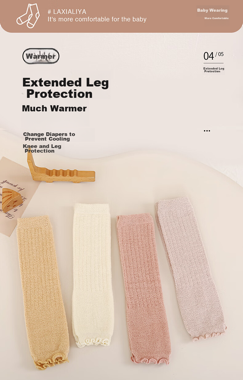 LAXIALIYA Children's Sock Covers, Baby Slouch Socks, Infant Thigh-High Socks, Knee-High Socks, Diaper Changing, Warm, Newborn Autumn And Winter 6