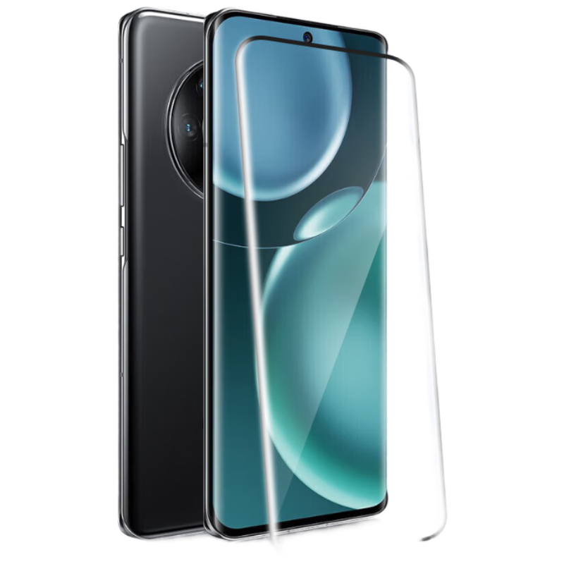 Baouzou [Damage Compensation] Tempered Glass Screen Protector for Honor Magic4 / Magic4 Pro Curved Full-Screen HD Anti-Scratch Anti-Fingerprint Film