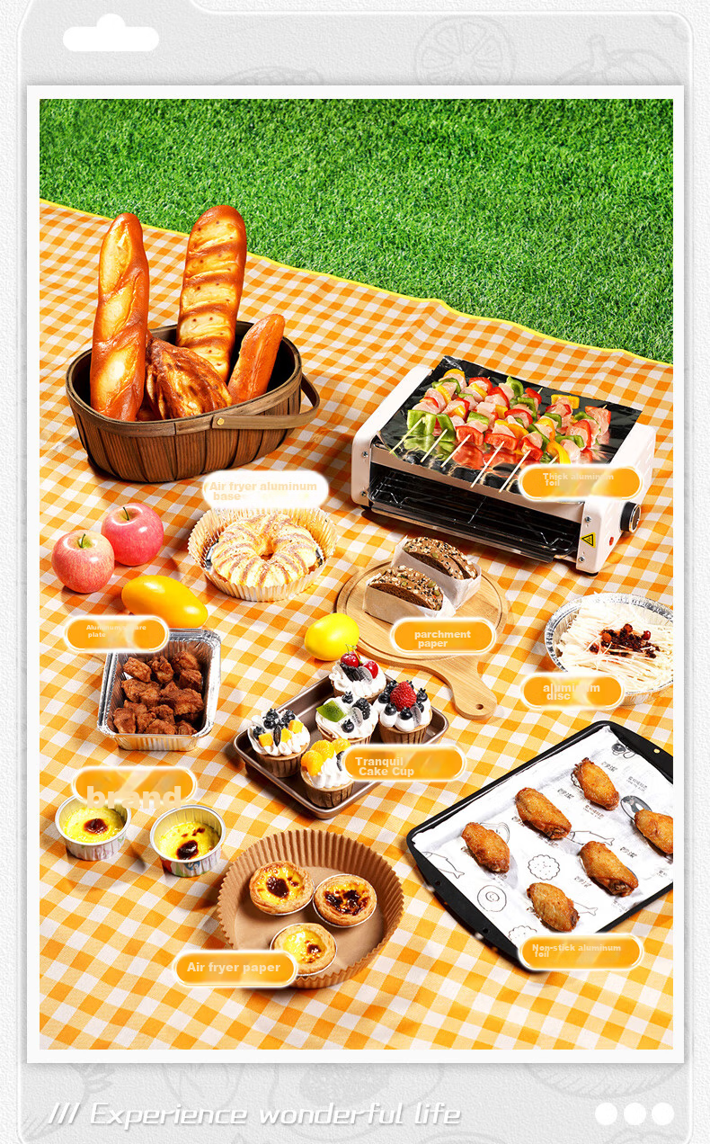 MIAOJIE Aluminum Foil, Large Bowl 20 Meters, Tin Foil, Suitable for Barbecue Oven And Air Fryer 10