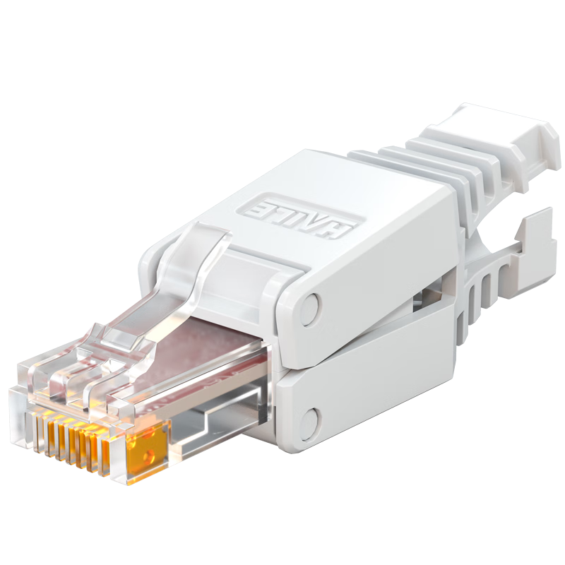 HAILE Category 6 Tool-Free Crystal Head, Gigabit Connector for Category 6 Unshielded Twisted Pair Cable, HT-MDC6