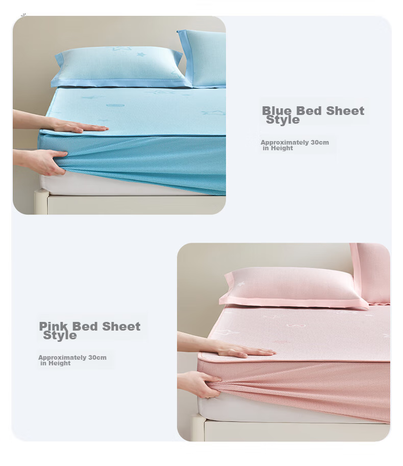 Luolaikids Cooling Mat Pillowcase Single Pack Baby Grade A Washable Antibacterial Mite-Resistant Ice Silk Pillow Cover 48*74cm 12