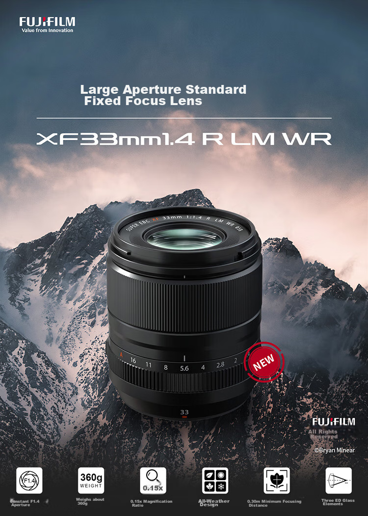 FUJIFILM XF33mmF1.4 R LM WR All-Weather Design (Street Photography/Portraits/Landscapes) 1