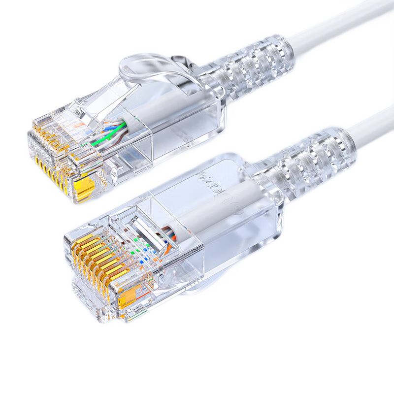 BIAZE CAT6A Ethernet Cable, 1 Meter White Thin Cable, 10Gbps Gigabit Patch Cord, Computer/Broadband/Router/Optical Modem Connection Cable
