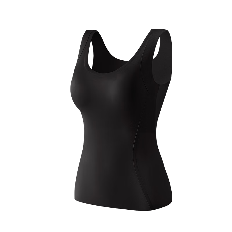 Herbal Original Camellia Thermal Underwear for Women with Built-in Padded Vest, Integrated Fixed Cup, Wearable, Heating, Antibacterial Base Layer Shirt