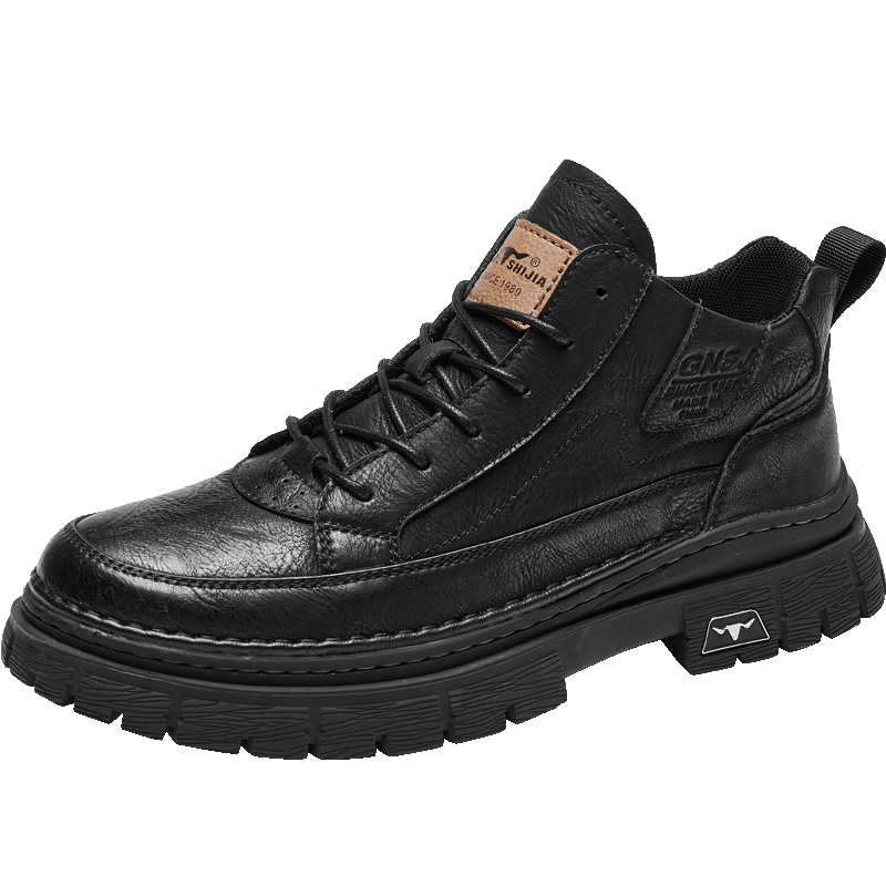 G.N.Shi Jia New Year Gift Men's Martin Boots Winter New British Style Mid-High Outdoor Casual Work Boots