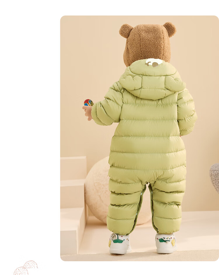 BALABALA Baby Down Jacket Infant Lightweight One-piece Romper Bodysuit Toddler Winter Clothes Boys Girls Cute Cartoon 19