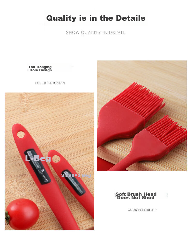 Bayco Silicone Spatula, Baking Tool Scraper, Cake Cream Butter Scraper, Oil Brush, Baby Food Tool, BC5418 9