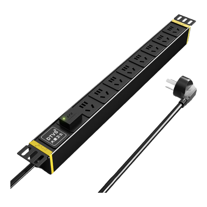 Datangweishi DS8611 PDU Power Cabinet Socket, 8-Outlet 10A New National Standard Holes, 3 Meters 1.5 Square National Standard Cable