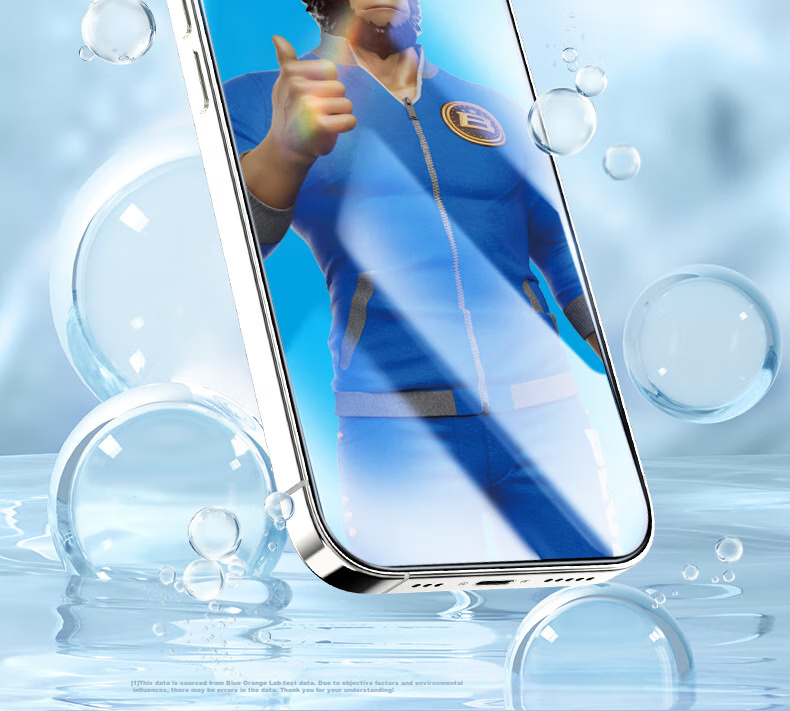 BLUEO Tempered Glass Screen Protector for Apple IPhone 15/14 Pro, Fully Transparent, Full-Screen High-Definition Anti-Drop Protective Film 11