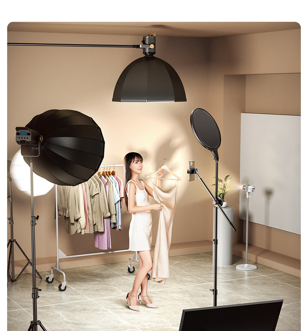Xiaotian Live Streaming Fill Light, Studio-Specific Photography Fill Light, Indoor Photo And Video Lighting, Portrait Beauty Light, Live Streaming Specialized Lamp, Desktop Jewelry Face Light, Soft Light, Floor-Standing Light 10
