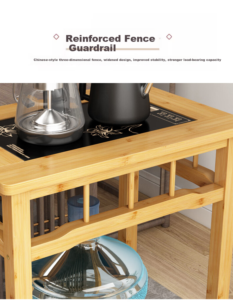 Taomengju Tea Rack, Small Home Tea Table, Multifunctional Tea Pot And Kettle Integrated Stand, Modern Coffee Table Storage Shelf, Small Tea Table 11