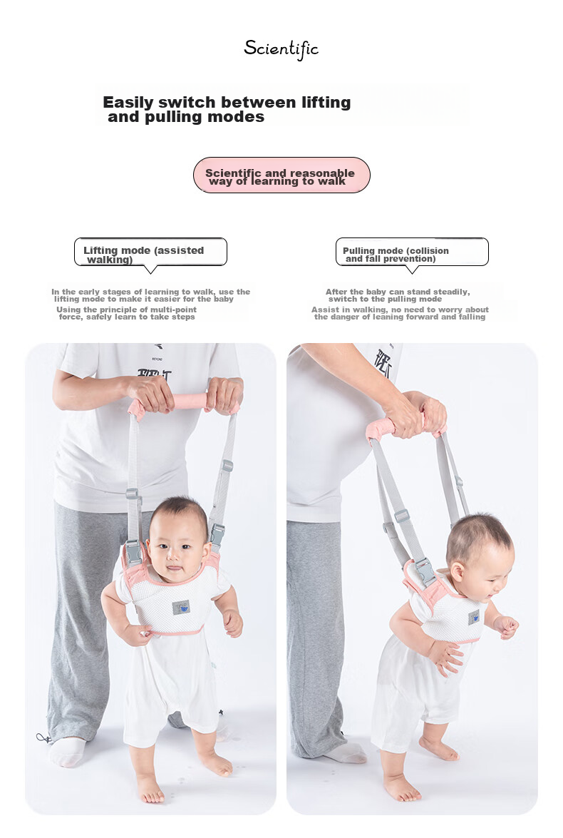 COOKSS Baby Walking Aid Harness, Toddler Learning to Walk Tool, Safety Anti-Choke Strap, All-Season Universal, Fresh Gree 4