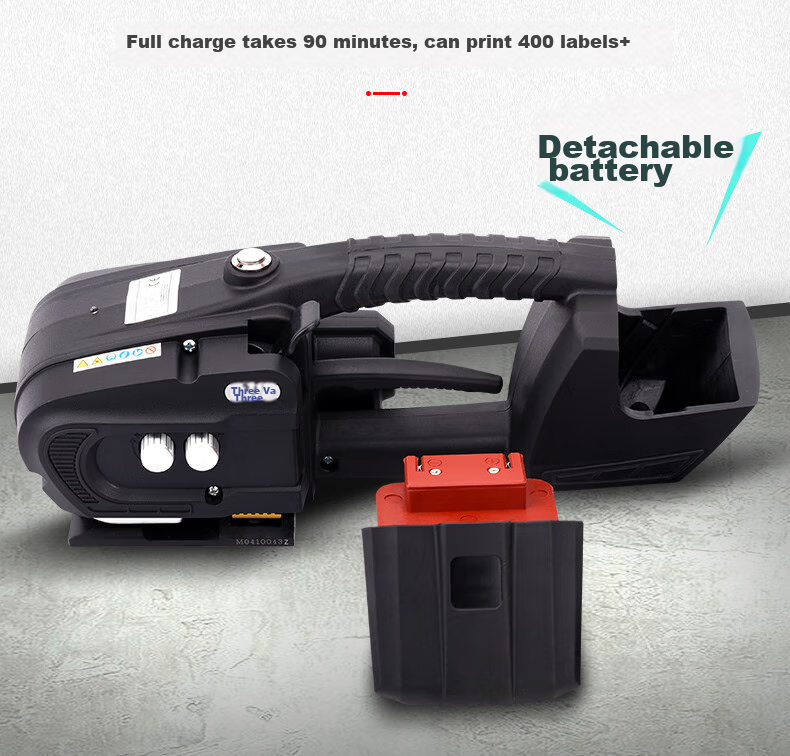 Yifei Electric Strapping Machine, Plastic Steel Strap Bundling Machine, Handheld PET Strapper, Rechargeable Hot-Melt Buckle-Free Small Handheld Strapping Machine V3 with One Battery And One Charger [Beijing Warehouse Fast Delivery] 15