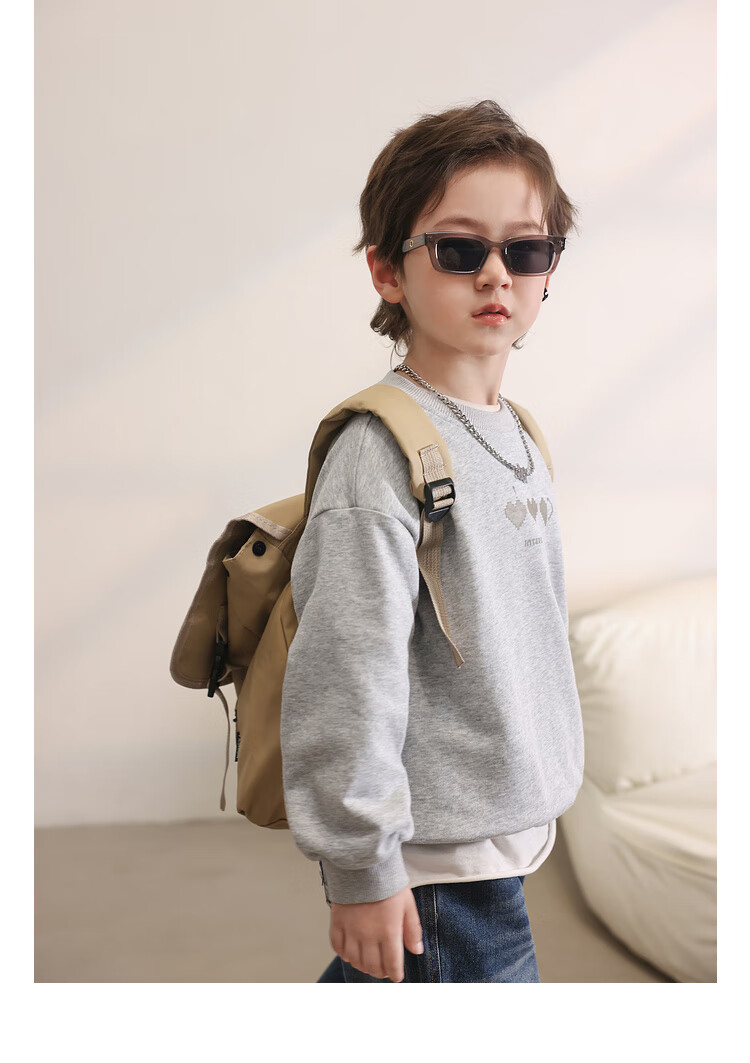 LUSON Chen Da Zhu Boys' Sweatshirt, 2025 Spring And Autumn New Style, Children's Casual Versatile Top, Trendy Children's Clothing 12