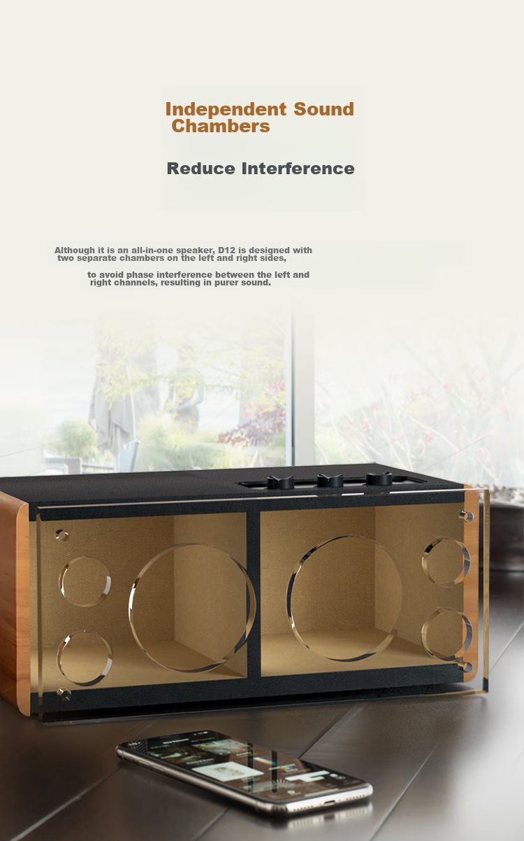 EDIFIER D12 2.0 Channel, Integrated Desktop Stereo Speaker, Wooden Computer Speakers, Bluetooth Speaker, Graduation Gift 5