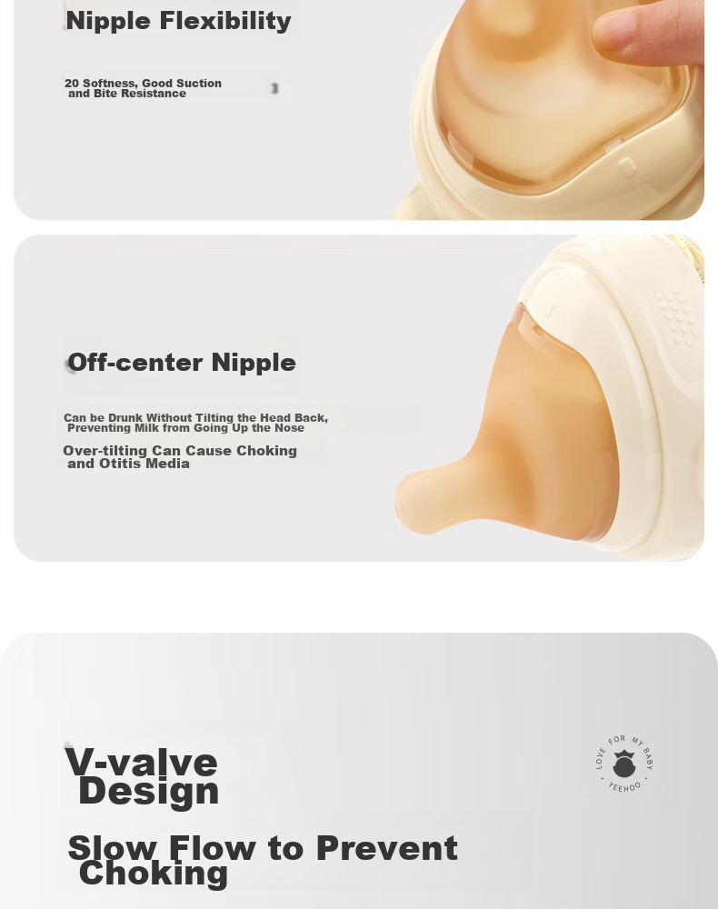 YEEHOO Newborn Anti-Colic Noble Bottle, Baby PPSU Bottle, 150ml S Size Nipple + Y Size Nipple 10