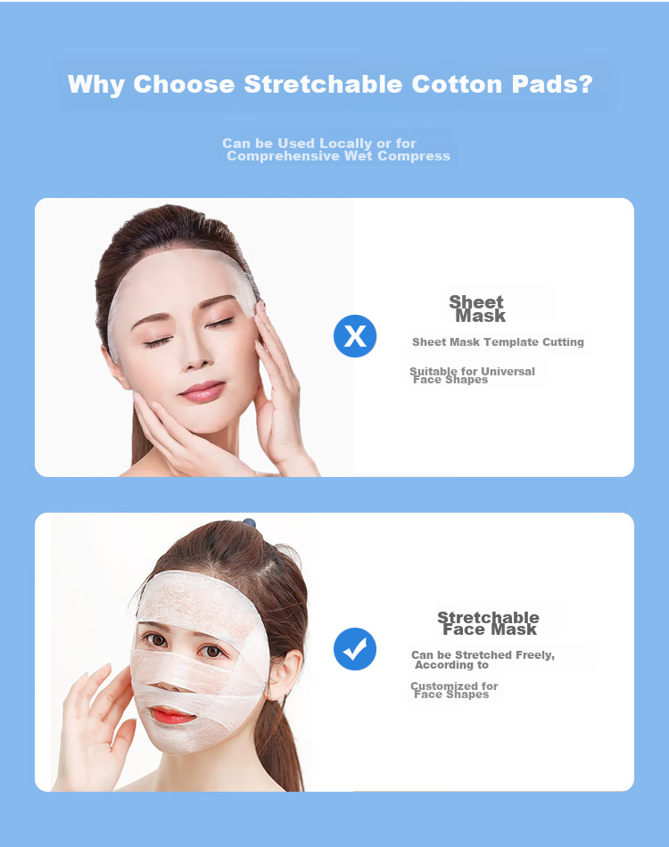 UPLUS Stretchable Water-Saving Wet Compress Cotton Pads, 200 Pieces, Mummy Makeup Remover Pads, Wet Compress Face Mask Paper 4