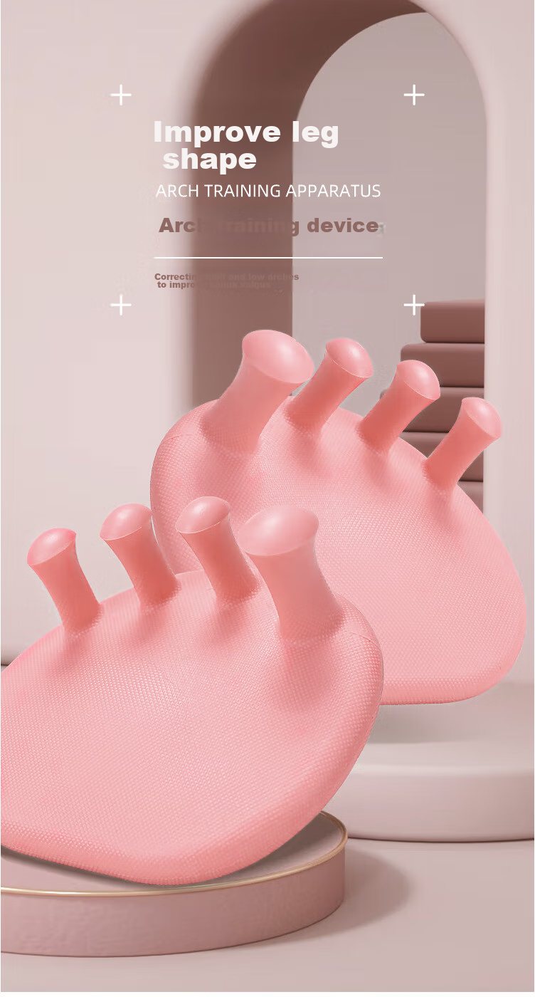 Duweike Arch Trainer Flatfoot Control Board Toe Grip Exercise Rehabilitation Foot Sole Stretching Exercise Pink 1