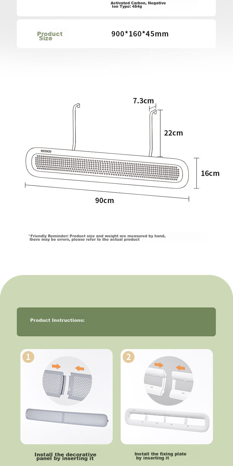 Ecoco Air Conditioner Wind Shield No-Installation Anti-Direct Blow Maternity Cold Air Outlet Hanging Deflector Panel 19