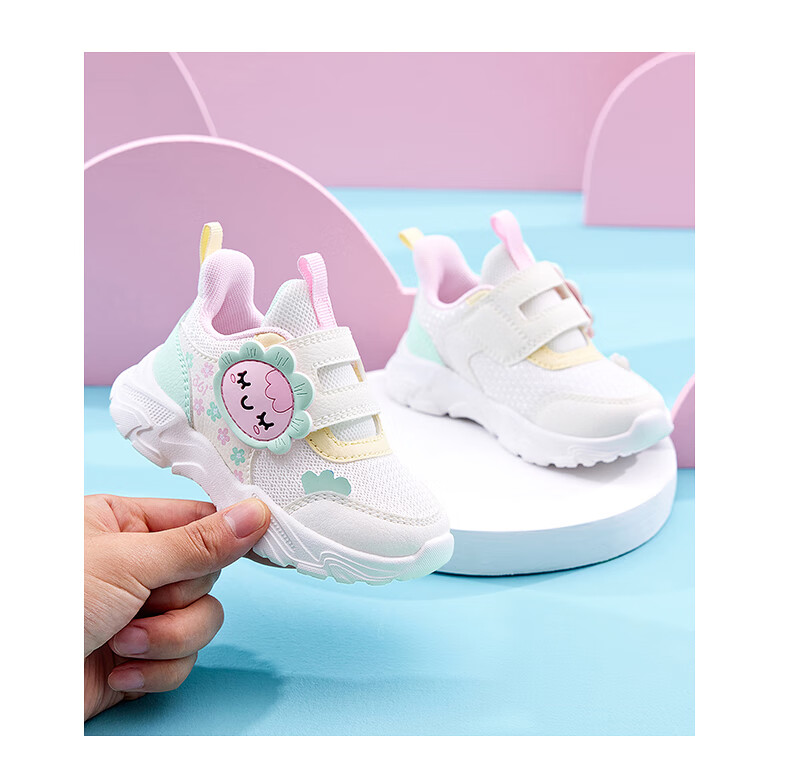 361° Children's Shoes, Toddler Walking Shoes for Spring, Boys And Girls Aged 1-3, Cartoon Baby Shoes, Black, Size 23 11