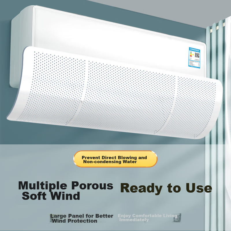 Yeebarle Air Conditioner Wind Deflector, Anti-Direct Blowing, Wall-Mounted Universal, No Installation Or Drilling Required, for Postpartum Care And Infants, Classic White 5728