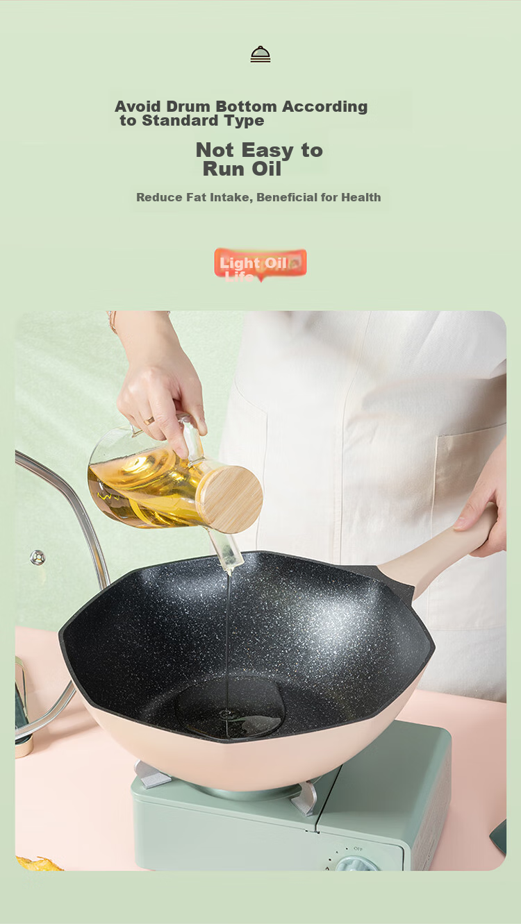Debo [Douyin Trending] Non-Stick Wok with Titanium Coating, Versatile Frying And Stir-Frying Pan for Home Use, 32cm 5