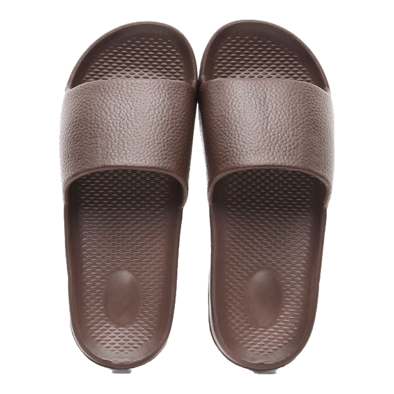 GUOLUOFEI Home Slippers for Men And Women, Summer Stepping-In Feeling Couple Bathroom Shower Outdoor Thick-Soled Sandals, Coffee Color, Size 42-43