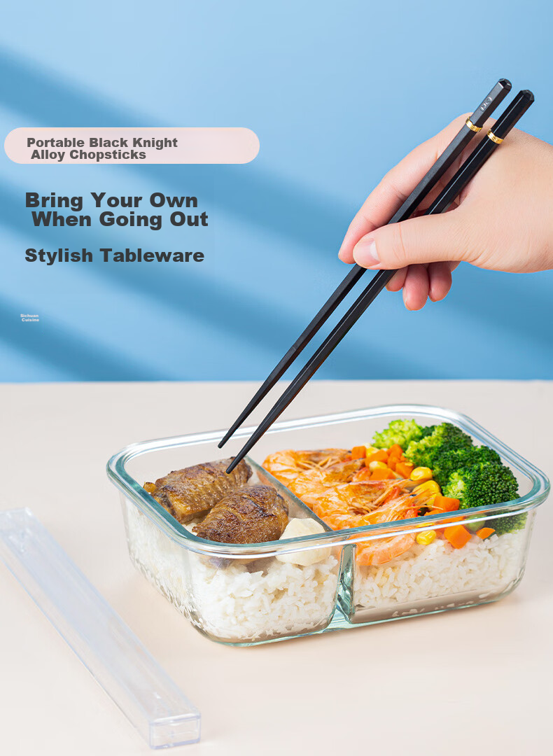 YIJUKE [With Storage Box], Japanese-Style Portable Chopsticks, One Pair Per Person, Personal Storage Box, Chopsticks for Students And Adults 1