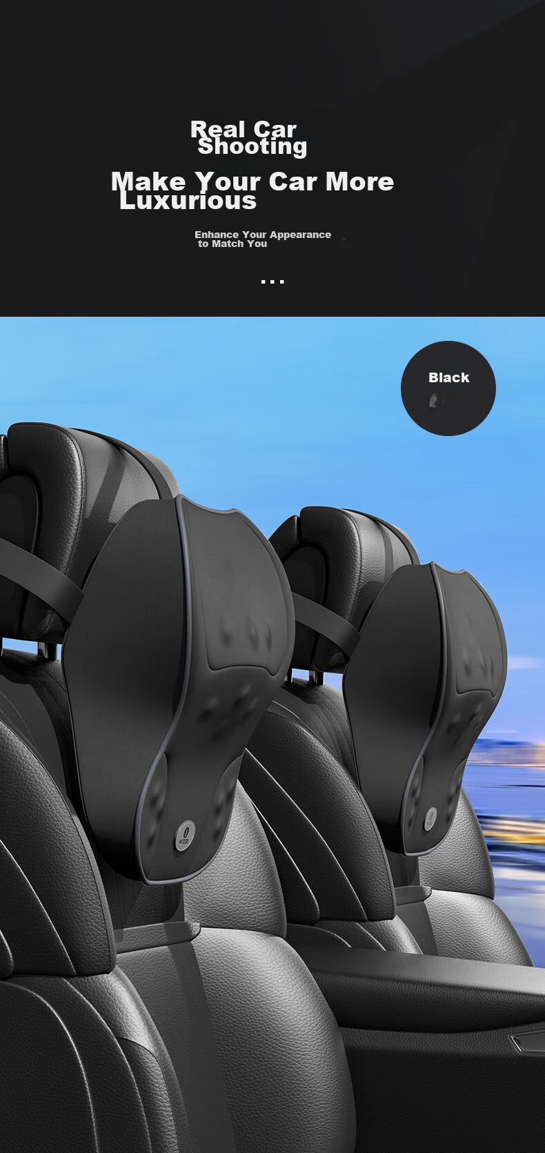 BIAZE Car Headrest, Neck Support Pillow for Vehicles, Car Accessory Pillow, Car Cushion, Compatible with Xiaomi SU7 15