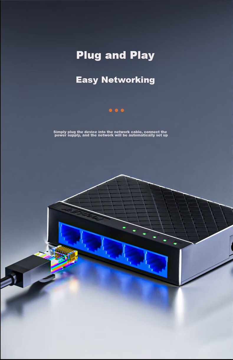 KeepLINK KP-9000 Gigabit 16-Port Switch, Plug-And Enterprise-Grade Network Switch, Monitoring Network Cable Splitter/distributor, Per Unit 3