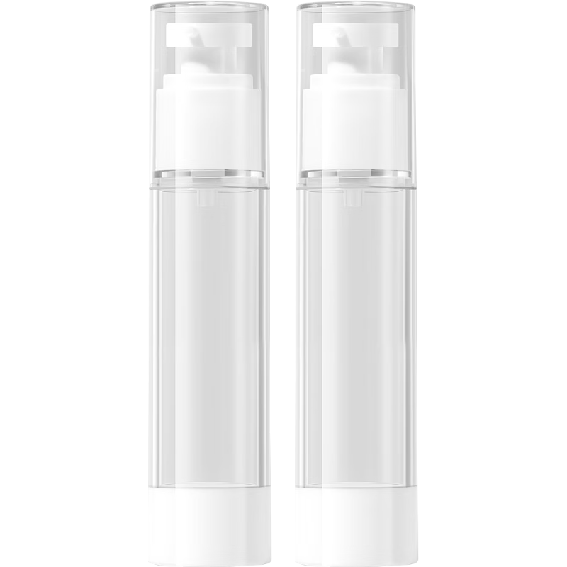 Banzheni Vacuum Travel Dispenser Bottles for Cosmetics, Face Cream, Shower Gel, Shampoo And Lotion, Pump Dispenser, 50ml, Set of 2
