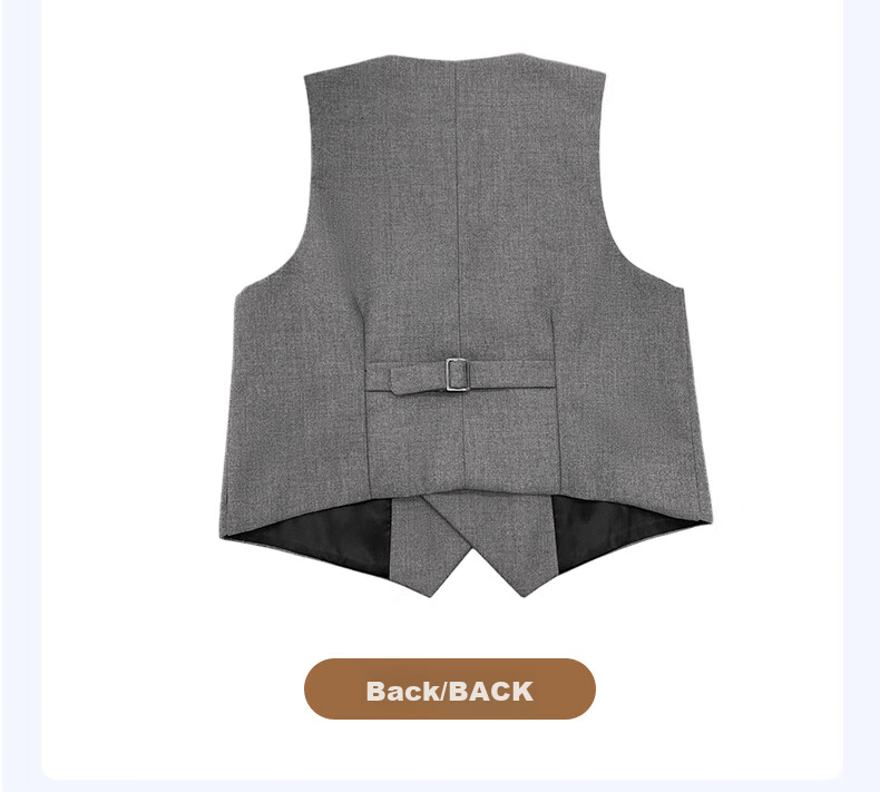 Yinuofang Children's Suit Vest Set Boys' Performance Outfit Gray Formal Wear High-End Gray: Vest Set 170CM 13