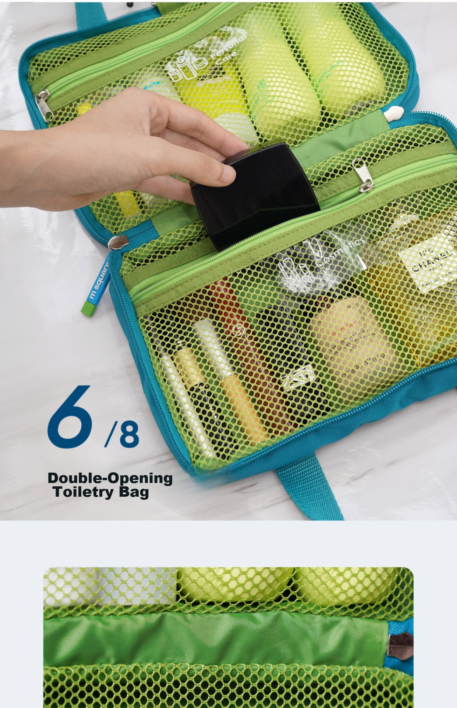 M Square Travel Storage Bag, Luggage Organizer Set of 7, Clothes Underwear Shoe Bag, Shoe Pouch, Norsen Gree 12
