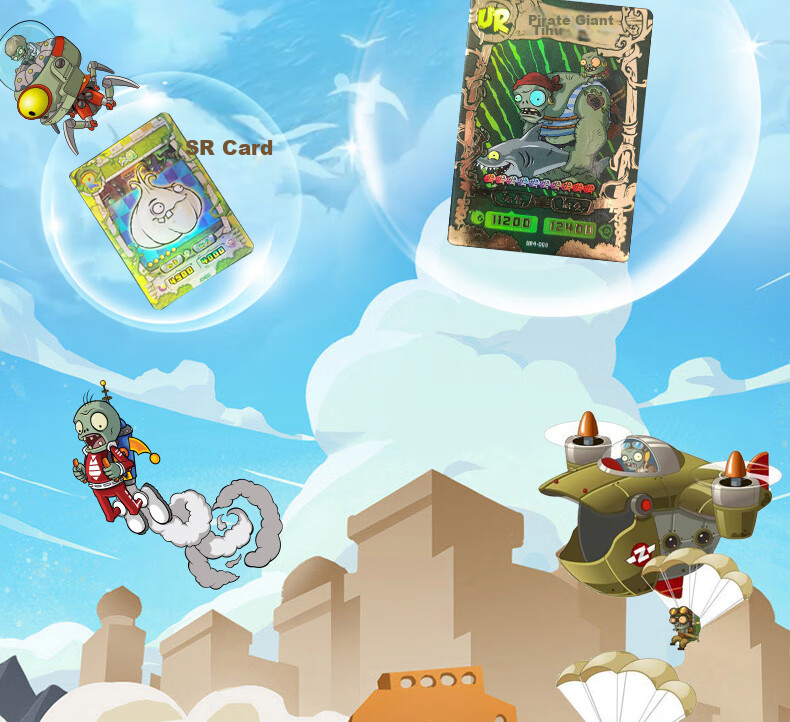 Qiji Plant Vs. Zombies Card Game 2nd Edition Classic Version AR Battle Cards Limited Edition Mid-Autumn Festival National Day Children's Toy for Boys 7