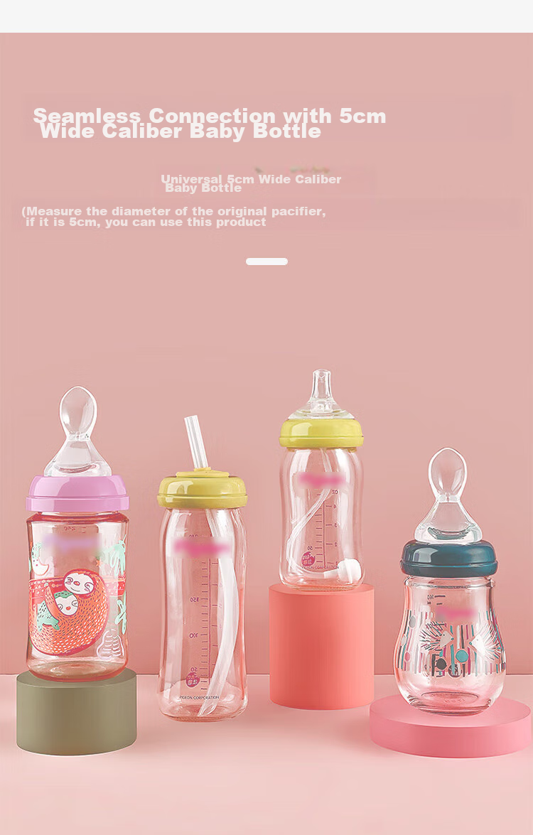 Baoshi Bottle Nipple Accessories, Be Third Generation Wide-Mouth Diameter, Baby Drinking Water And Soup, Silicone Replacement Straw, 2-Piece Set 3
