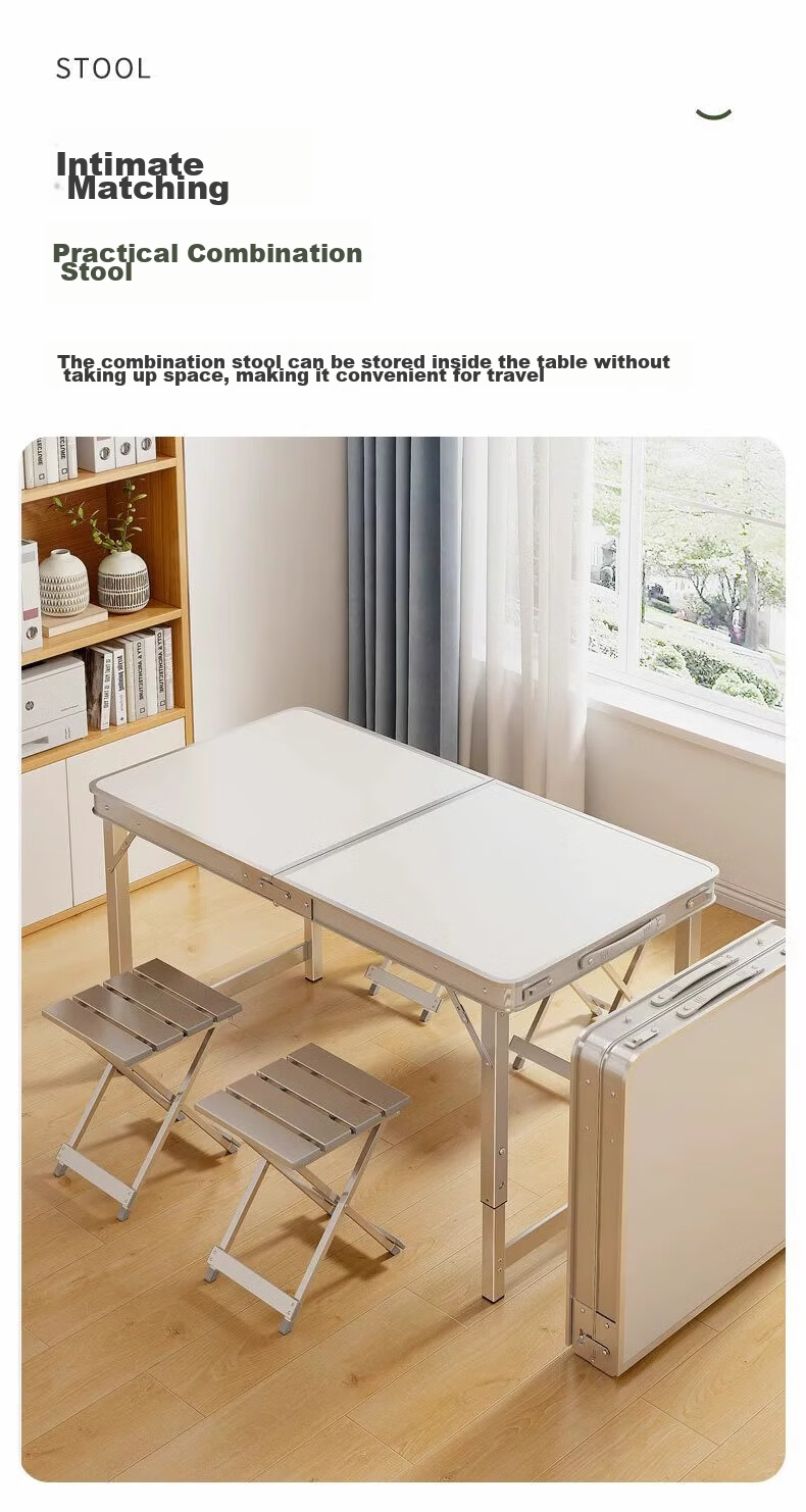 Xiaomo Folding Table, 1.2 Meters High-Lift Outdoor Portable Picnic Table, Stall Table, Advertising Promotion Table, Training Table 8