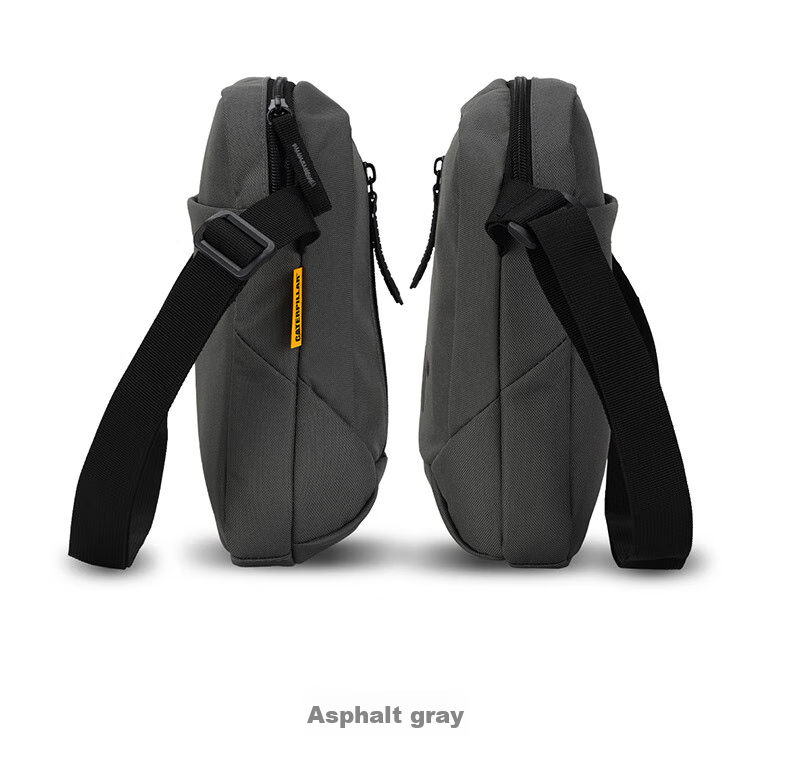 CAT Shoulder Bag, Outdoor Crossbody 10-Inch IPad Tablet Bag, Journalist Bag for Men, Black, 83614 14