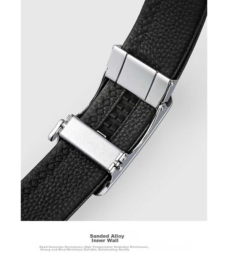 Goldlion Men's Belt, Patent Leather Top-Grain Cowhide, Automatic Buckle, Birthday Gift, Size 115 8