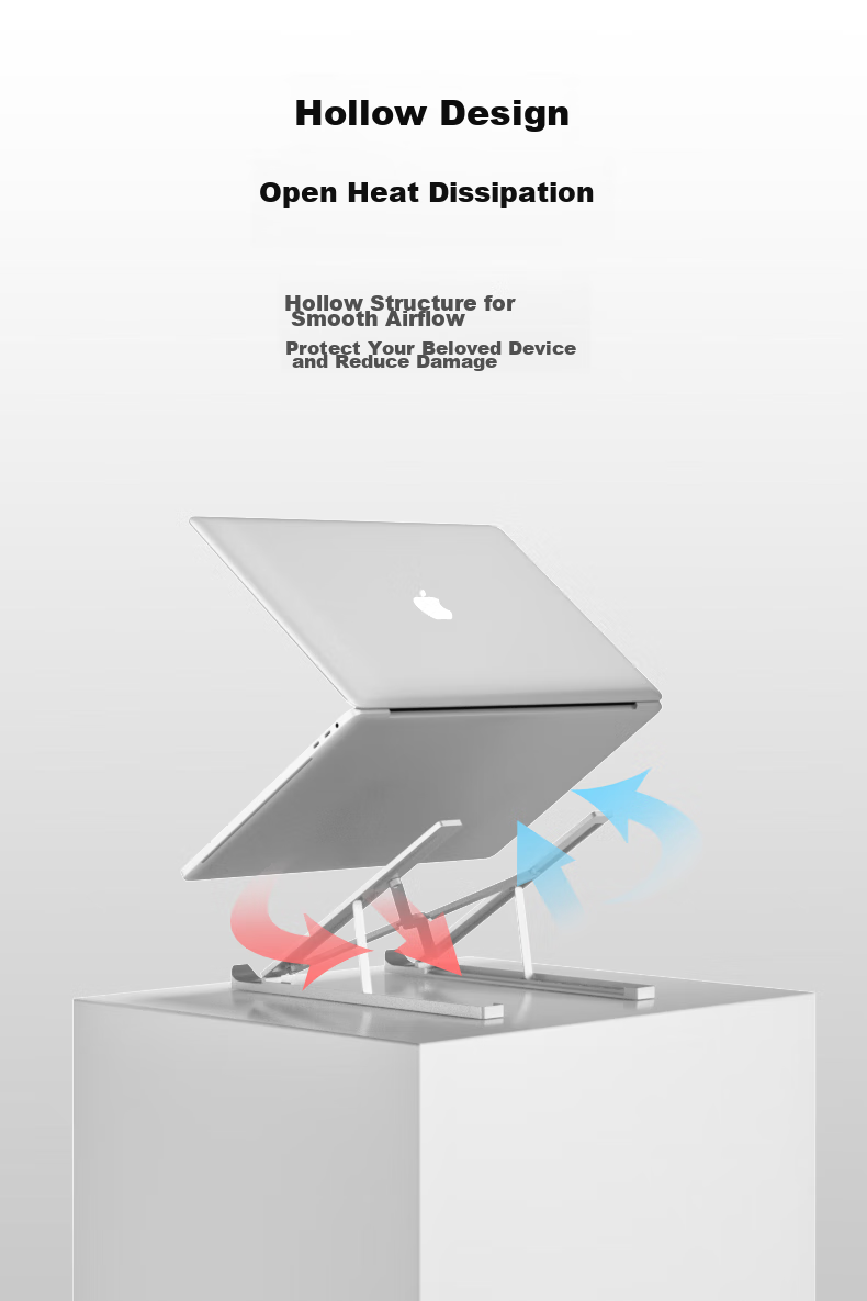 ThinkPad Lenovo Laptop Stand, Computer Desk Stand, Cooling Pad, Portable Vertical Aluminum Alloy Riser, Suitable for Apple And Lenovo ThinkBook14+, 11-17.3 Inches, Silver 2
