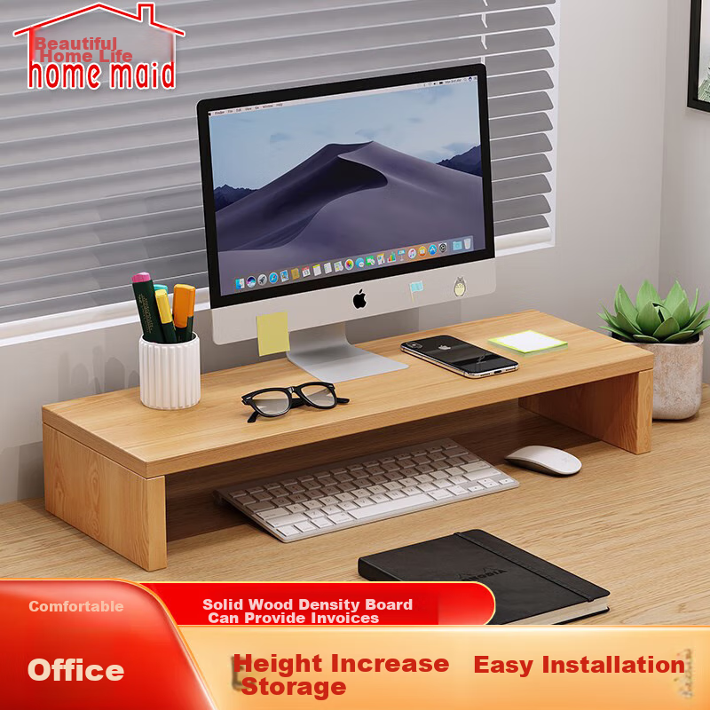 Home Maid Laptop Stand, Desktop Computer Monitor Riser, Dormitory Office Desk Organizer Shelf, Single Layer