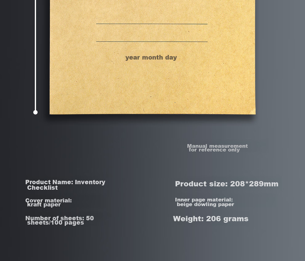 Jiaranheng 3-Pack A4 Large Inventory List, Stock Detail Register, Product Inbound/outbound Statistics Sheet, Sales And Purchase Record Book, Warehouse Inbound/outbound Record Book, Monthly Report 15