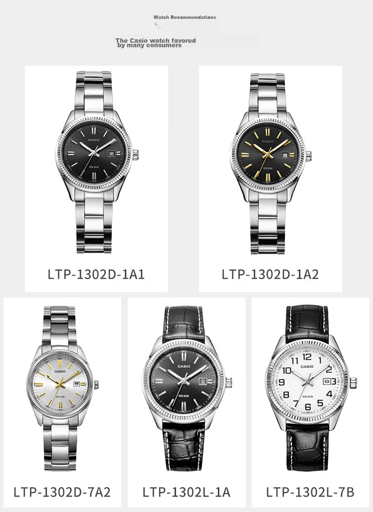 CASIO Ladies Analog Series Watch, Commuter Waterproof Student Quartz Wristwatch, Gift for Girlfriend, LTP-1183A 3