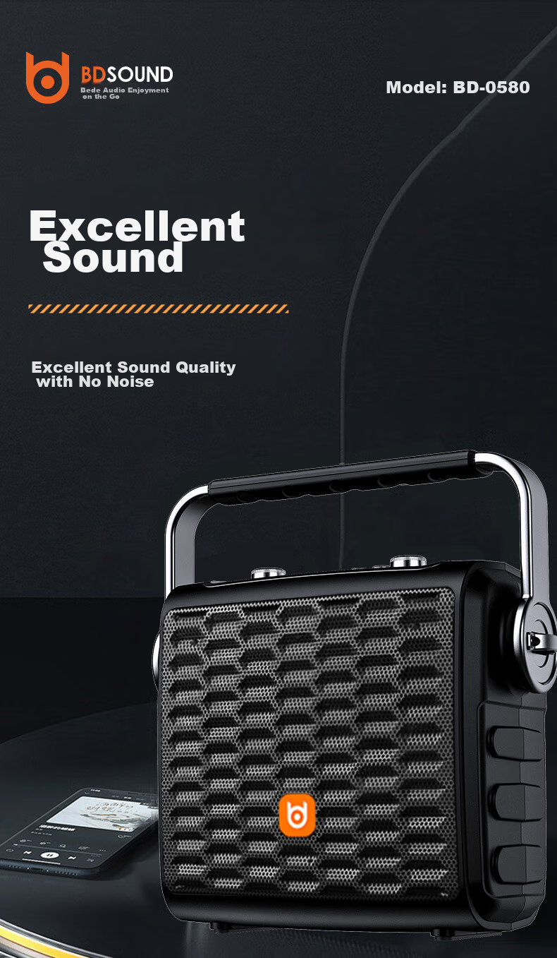 Beide Speaker, Square Dance Sound System for Home Karaoke, Wireless Bluetooth Portable Outdoor Performance Mobile Outdoor Commercial Performance Small Speaker, Black 6-Inch, Dual Microphones 1