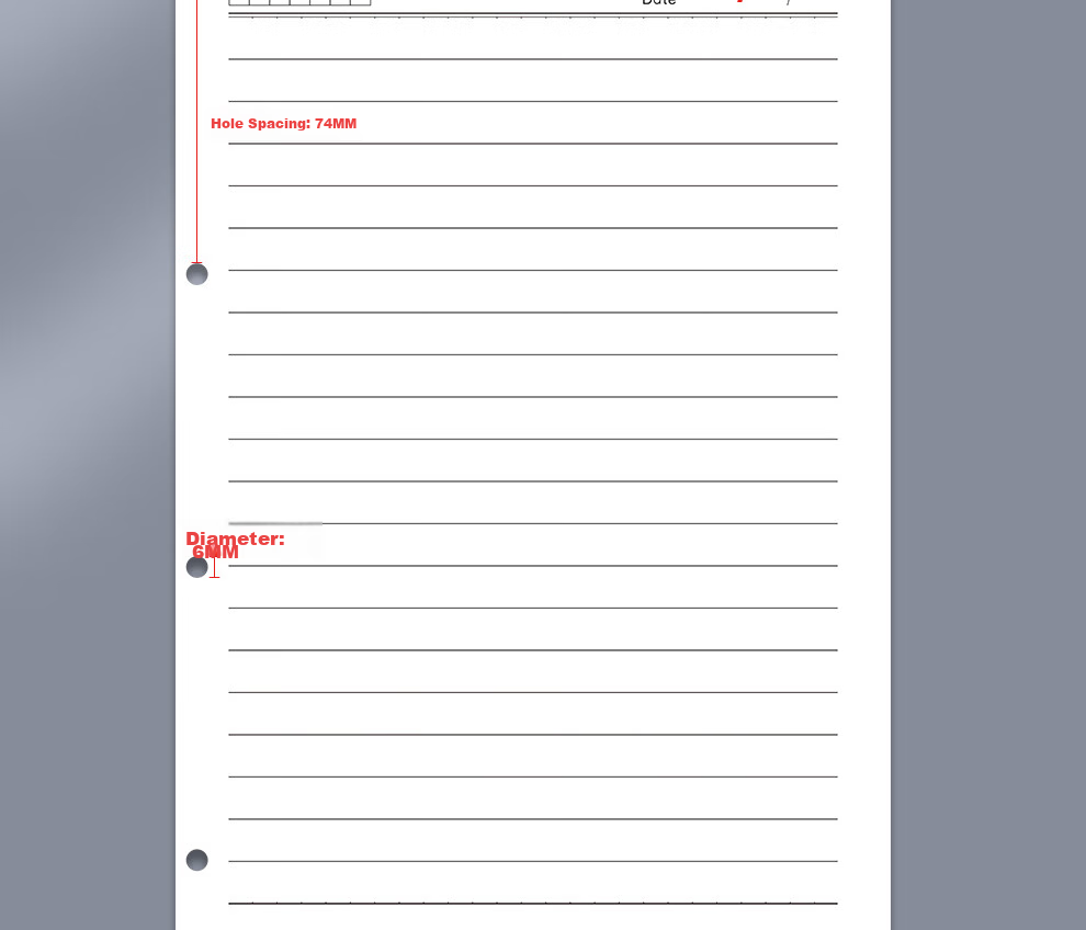 Jiaranheng Loose-Leaf Refill Paper for A4 Loose-Leaf Notebooks And Journals, 4-Hole Refill Pages, Thick Lined Paper for Replacement Inner Pages 18