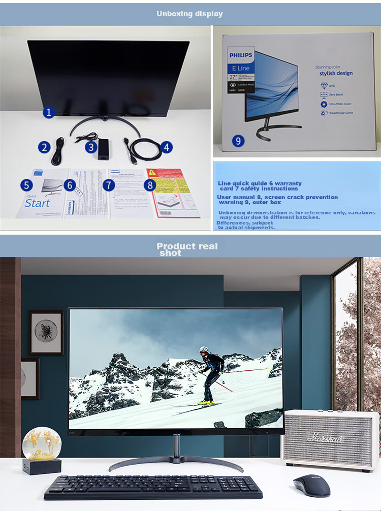 Philips 31.5-inch 100Hz Low Blue Light Flicker-Free 3000:1 High Contrast HDMI+VGA Energy Efficient Office Monitor 32E1N1100L 10