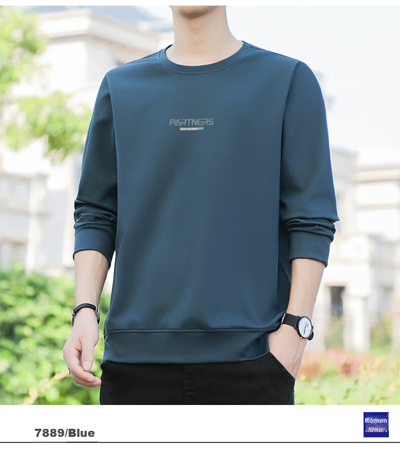 ROMON Men's Sweatshirt, Autumn Large Size Long-Sleeve T-Shirt, Outdoor Sports Casual Jacket, Base Layer Top, UP89 Black XL 11
