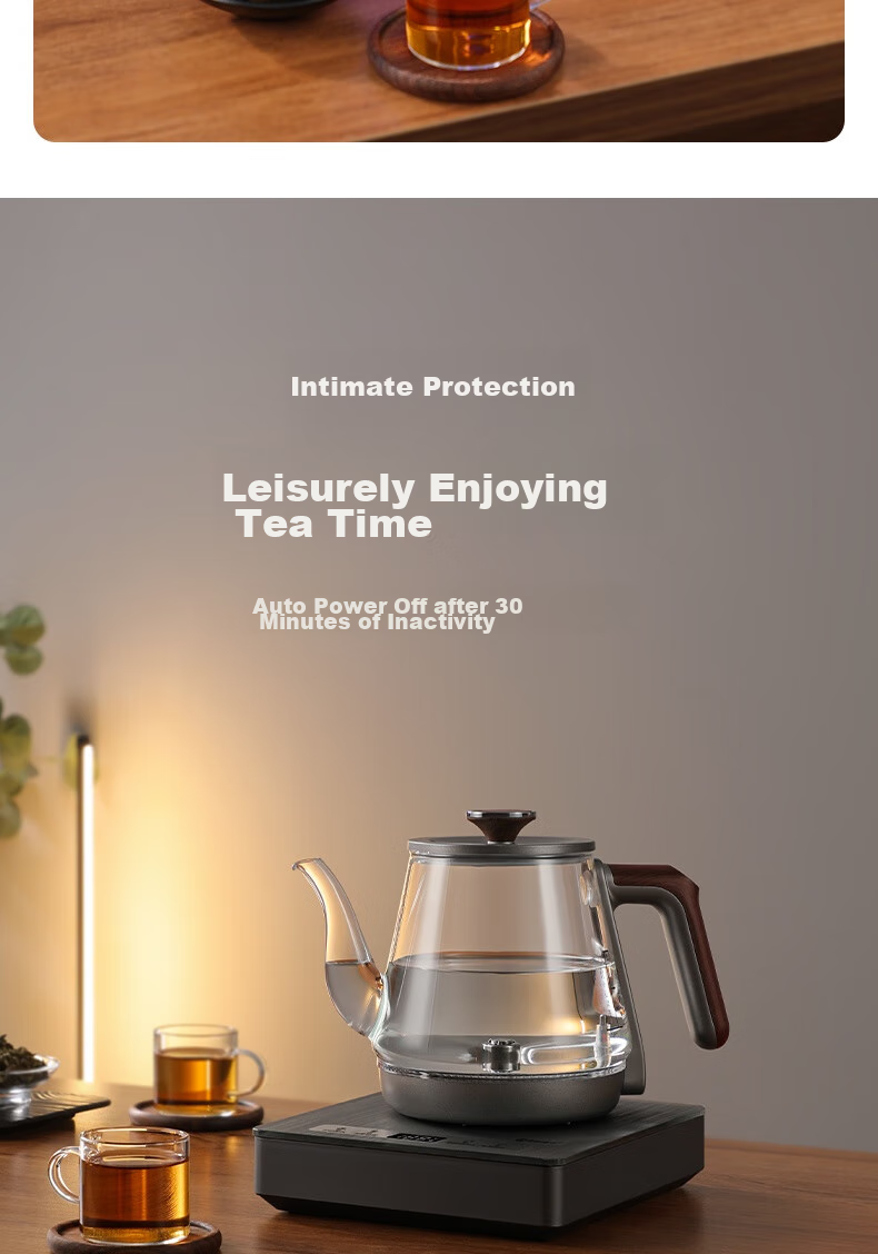 FUNORK Fully Automatic Electric Kettle with Water Pump, Glass Water Boiler for Tea Table, Integrated Tea Table And Coffee Table, Heat Preservation, Tea Brewing Utensils, Electric Tea Stove RY-D3 10